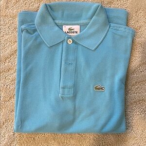 Lacoste Kids Blue/ turquoise size 16 Classic Pique Polo with Crocodile Logo